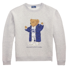 Polo Ralph Lauren Polo Bear Fleece Crewneck, Light Smoke Heather